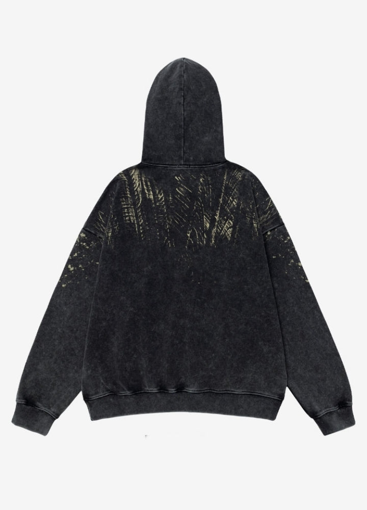 【OVDY】Subculture Paint Grunge Style Over Hoodie  OD0004