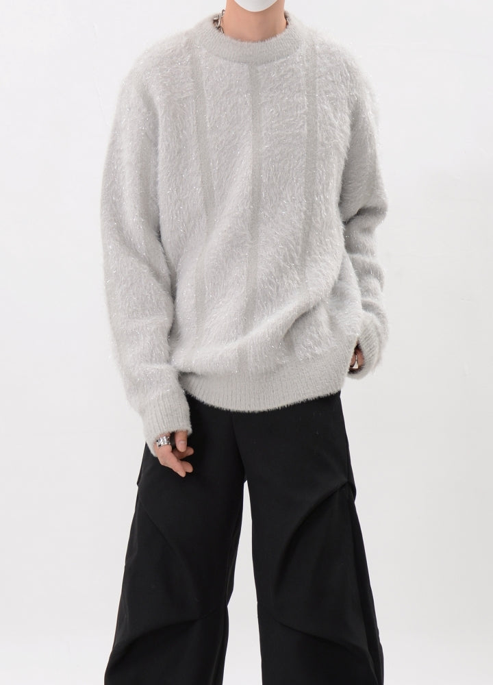 【LUCE GARMENT】Sparkling multi-color design basic style knit  LG0068