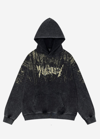 【OVDY】Subculture Paint Grunge Style Over Hoodie  OD0004