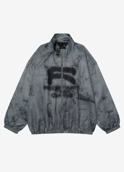 【OVDY】Nylon full zip style dull front design jacket  OD0007