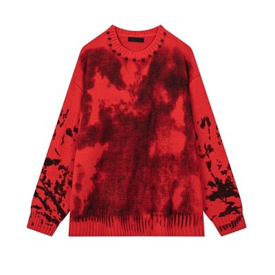 【NIUGULU】Front multi-wash color type knit sweater  NG0040