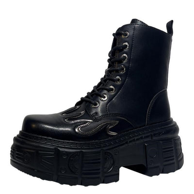 Basic Flame Style Blackness Boots  HL3117