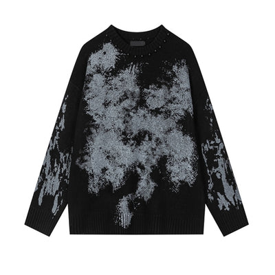 【NIUGULU】Front multi-wash color type knit sweater  NG0040