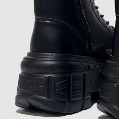 【12/16新作】Basic Flame Style Blackness Boots  HL3117