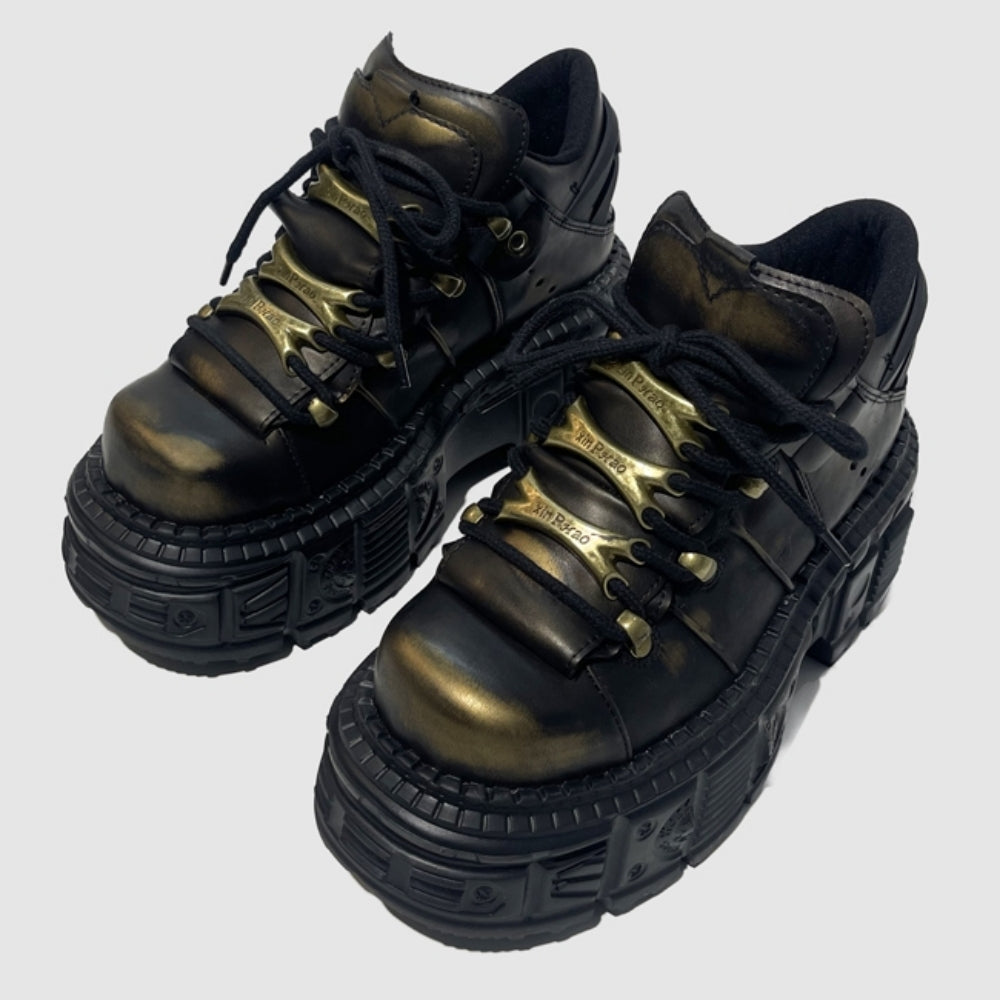 【12/16新作】Gold Classic Design Vintage Random Sneakers  HL3115