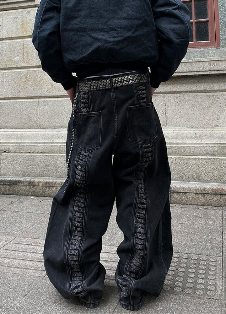 【DARKFOG】Front special damage design line over denim pants  DF0052