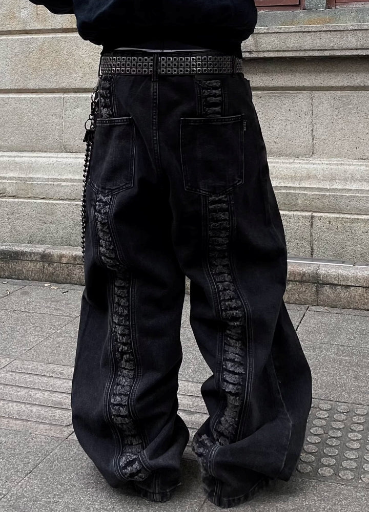 【DARKFOG】Front special damage design line over denim pants  DF0052