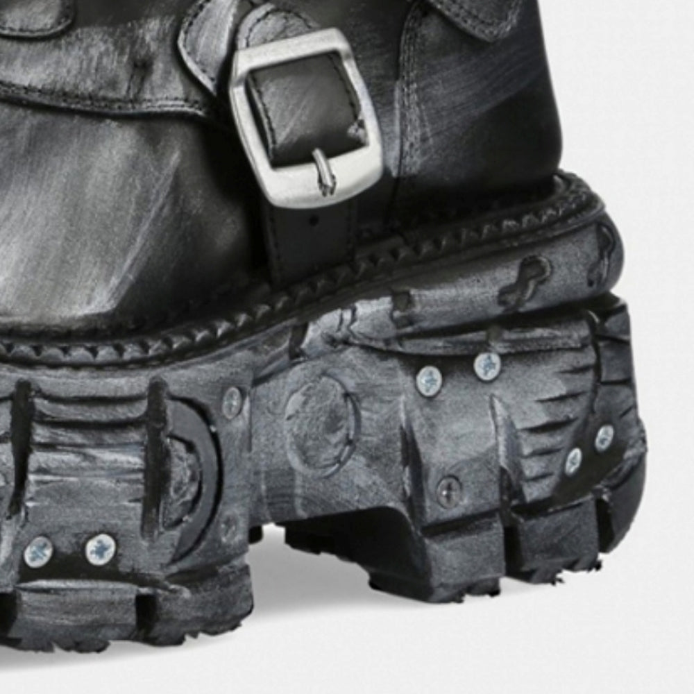 Multi-gimmick belt design high-cut boots  HL3112