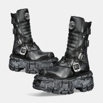 Multi-gimmick belt design high-cut boots  HL3112