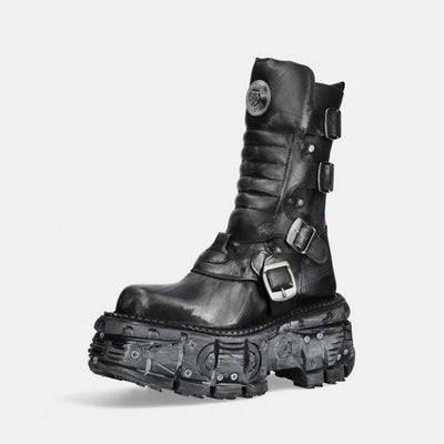 Multi-gimmick belt design high-cut boots  HL3112