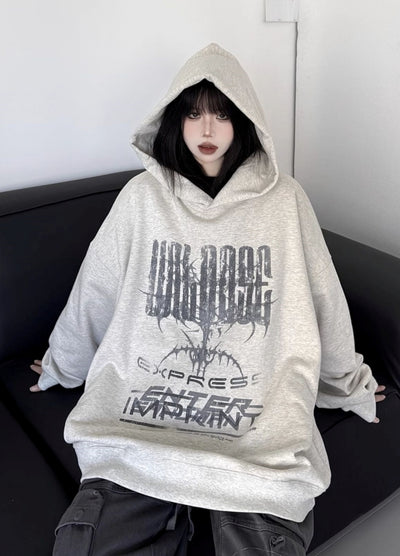 【W3】Front wild design pullover hoodie  WO0096