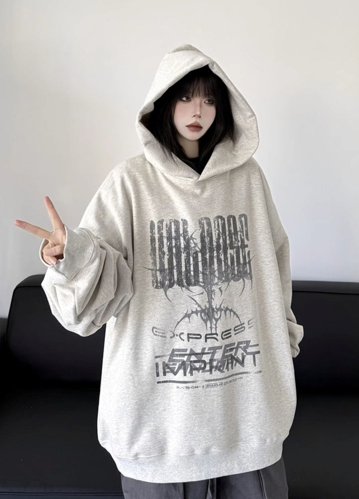 【W3】Front wild design pullover hoodie  WO0096