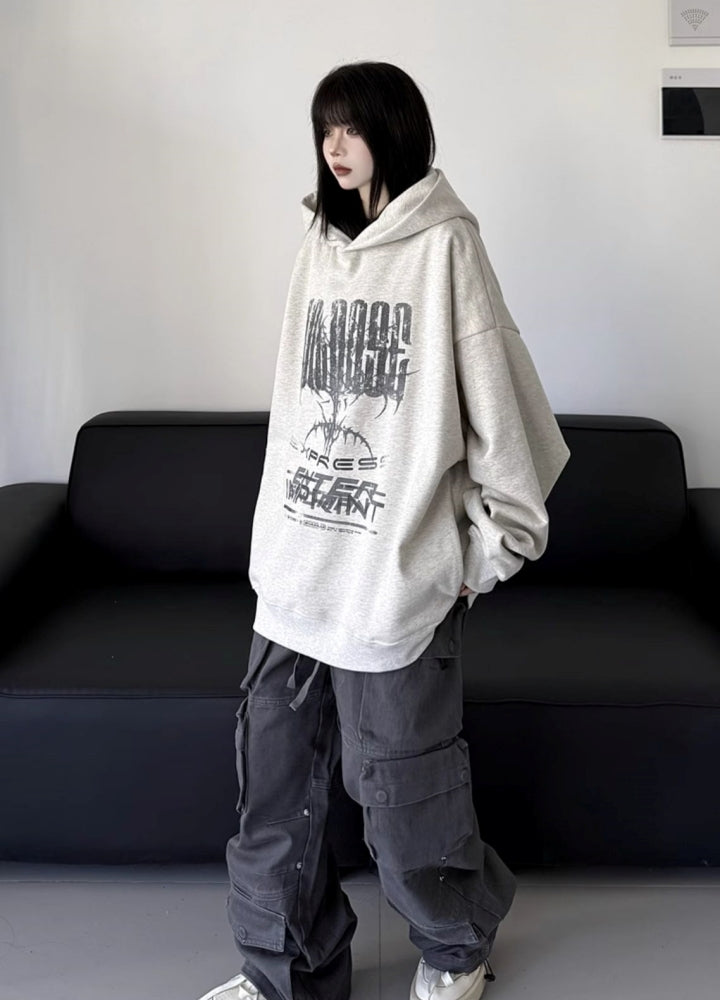 【W3】Front wild design pullover hoodie  WO0096