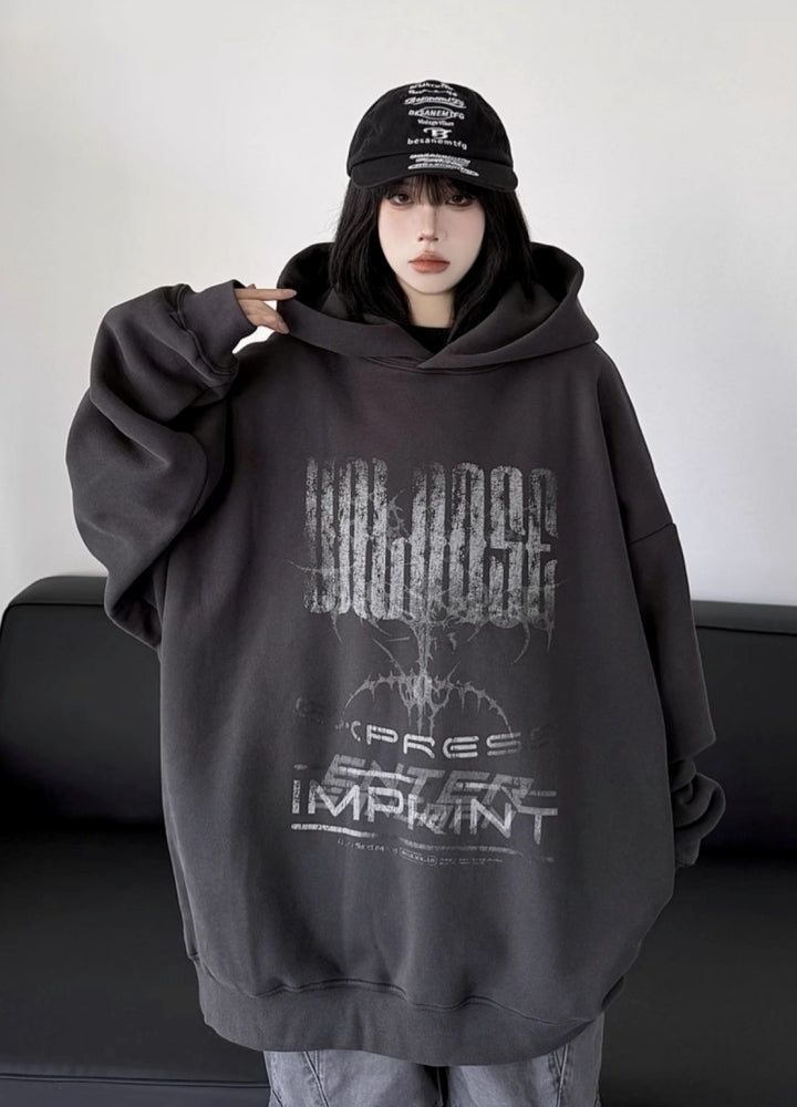 【W3】Front wild design pullover hoodie  WO0096