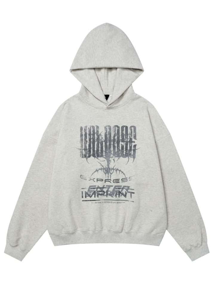 【W3】Front wild design pullover hoodie  WO0096