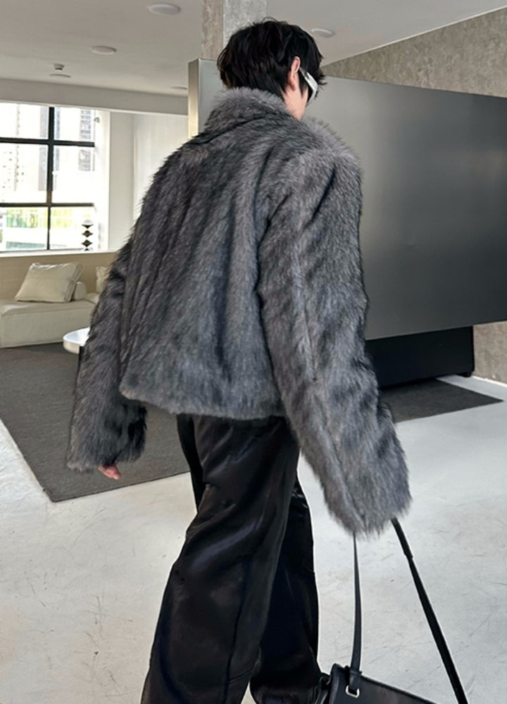 【MARTHENAUT】Gimmick fur design short silhouette wide jacket  MH0059