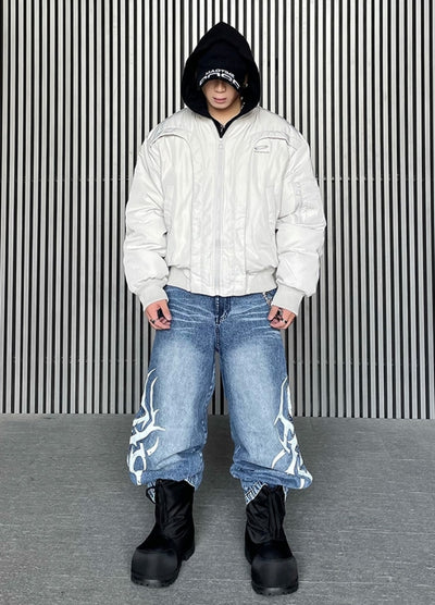 【DARKFOG】Full metal line design basic style jacket  DF0045