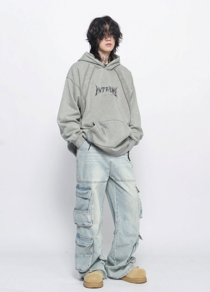 【Mz】Subculture Devil Initial Street Hoodie  MZ0053