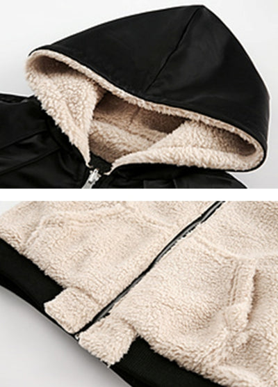 【MICHINNYON】Knit base fabric over full zip jacket  MY0028