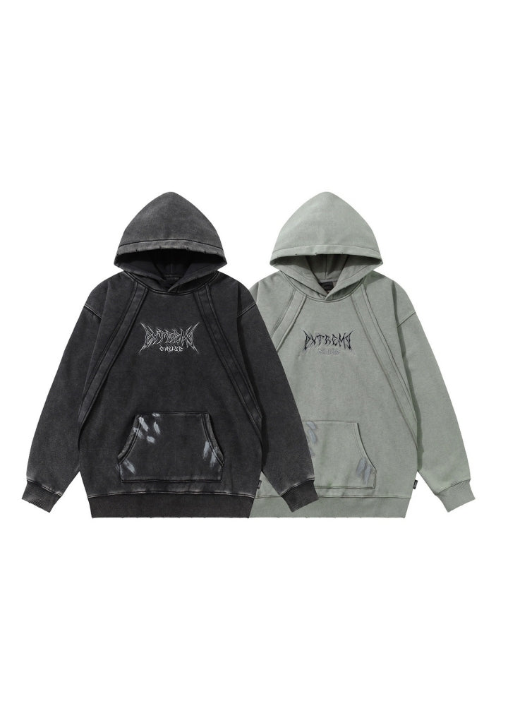 【Mz】Subculture Devil Initial Street Hoodie  MZ0053