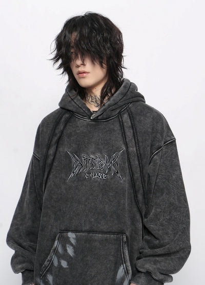 【Mz】Subculture Devil Initial Street Hoodie  MZ0053