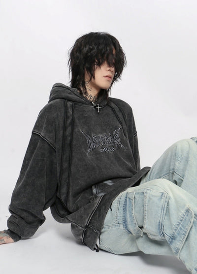 【Mz】Subculture Devil Initial Street Hoodie  MZ0053