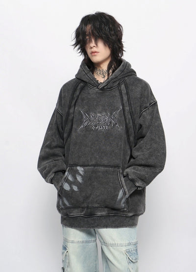 【Mz】Subculture Devil Initial Street Hoodie  MZ0053