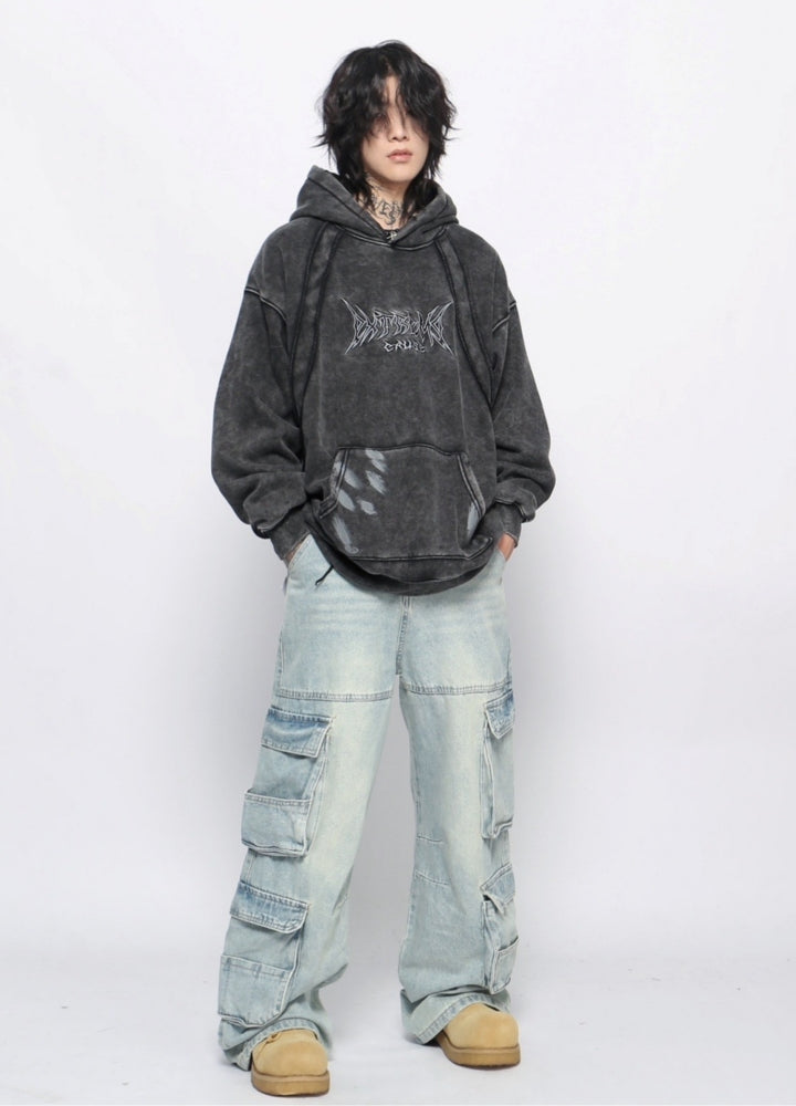 【Mz】Subculture Devil Initial Street Hoodie  MZ0053