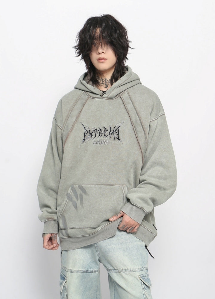 【Mz】Subculture Devil Initial Street Hoodie  MZ0053