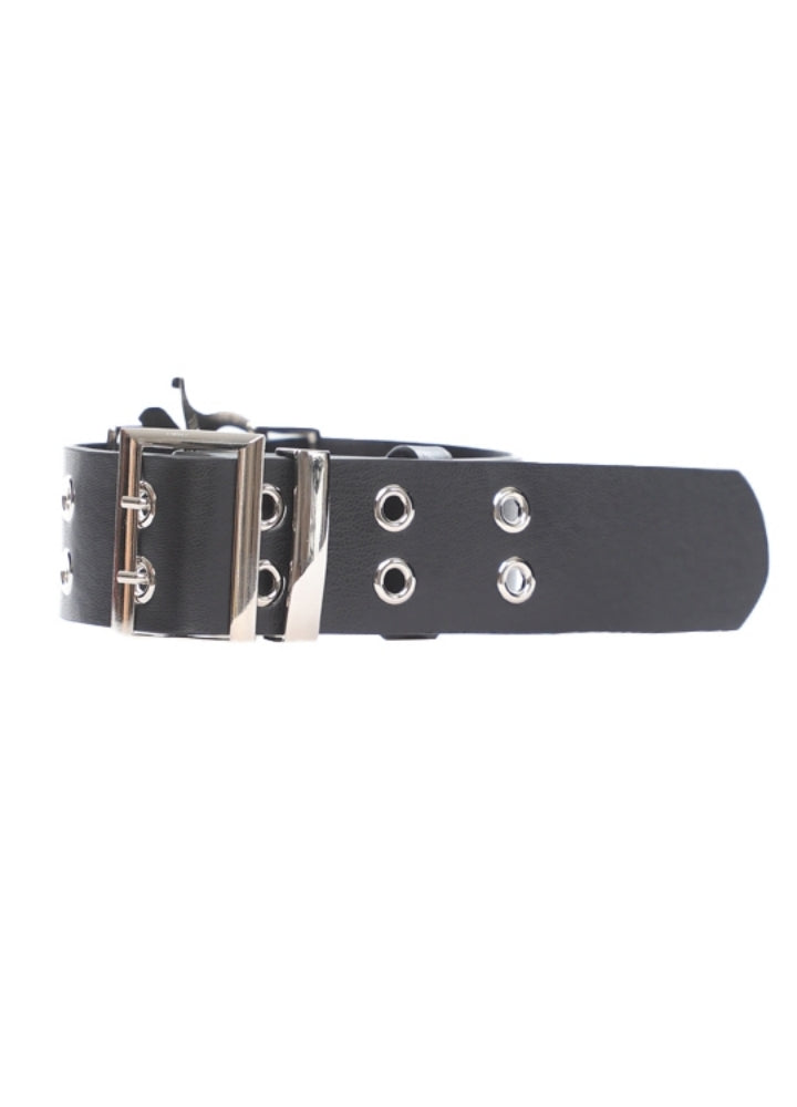 【UNCMHISEX】Silver logo design attack band belt  UX0046