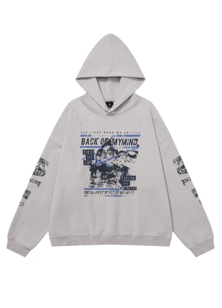 【W3】Front side design casual style oversized silhouette hoodie  WO0097