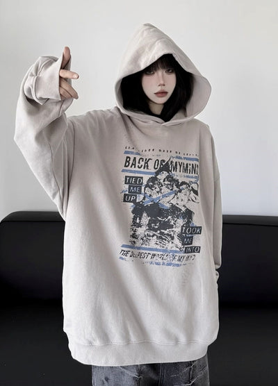 【W3】Front side design casual style oversized silhouette hoodie  WO0097