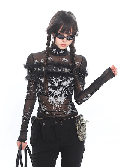 【UNCMHISEX】End World Multi Design Tight Size Long Sleeve T-Shirt  UX0035