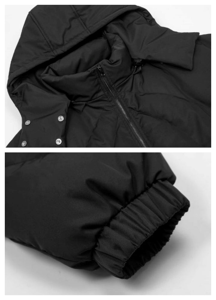 【Blacklists】Multi-wave design extra thick silhouette down jacket  BL0039