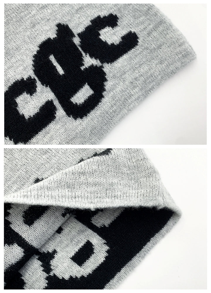 【MICHINNYON】Three initial point design rough style beanie  MY0025