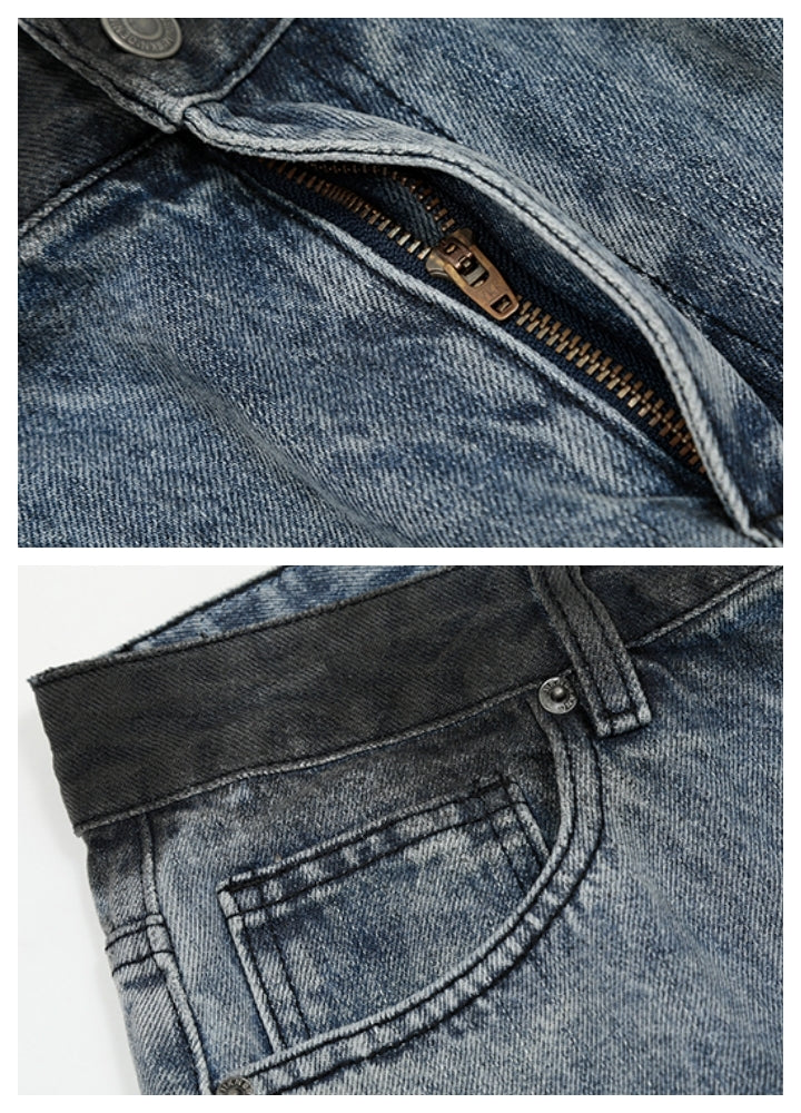 【VINMUK】Gradient wash painted vintage denim pants  VM0019