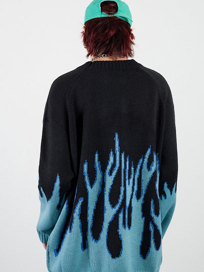 Dirt coloring flame knit HL2702