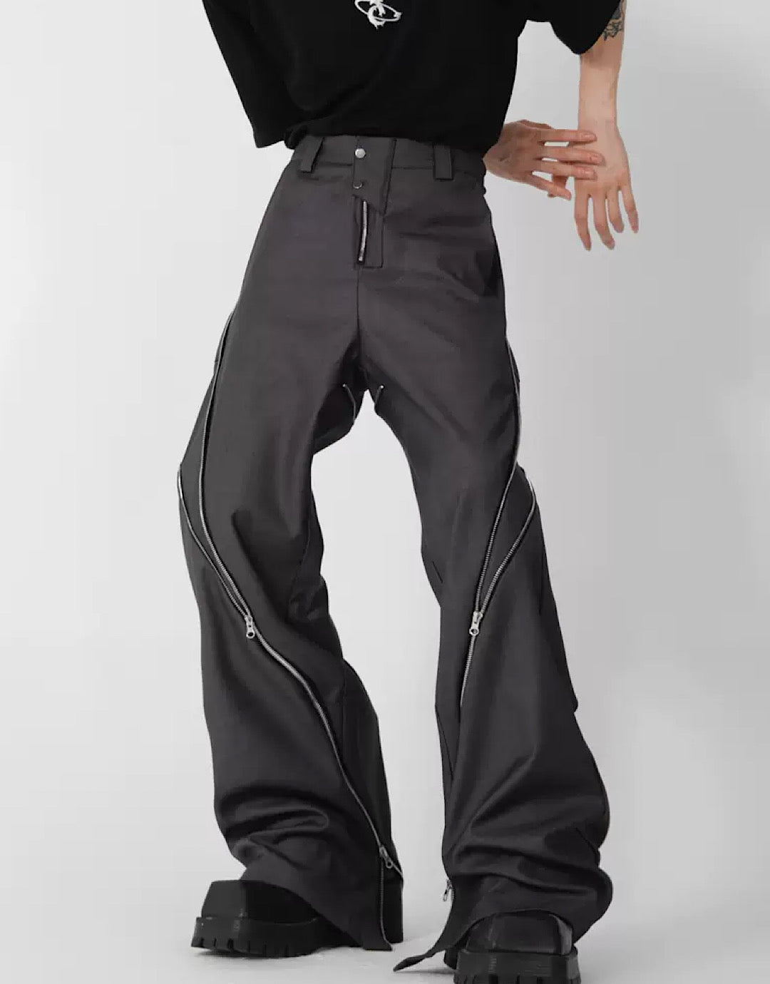 Culture E] Side doublezipper flared pants CE0015 – HI-LANDER