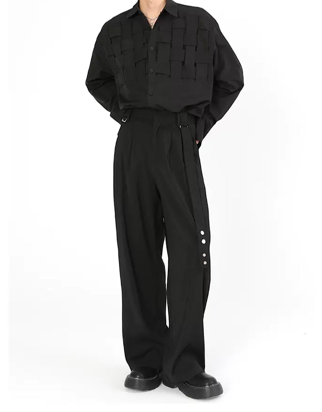 【BOB】Belted hanging slacks pants BO0002 HILANDER