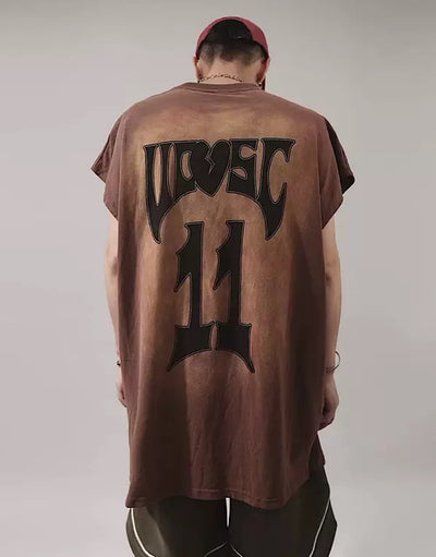 【UUCSCC】Backnumber initial vintage sleeveless  US0013