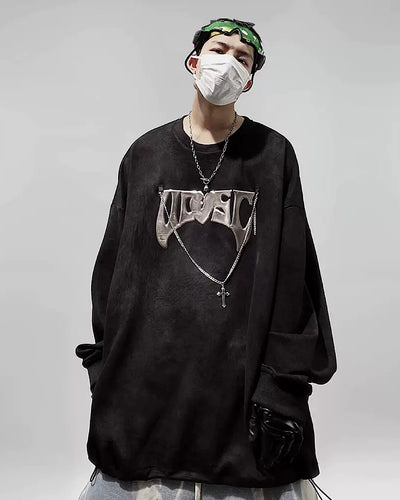 【UUCSCC】Silver Initial Logoyusra Sweatshirt US0021