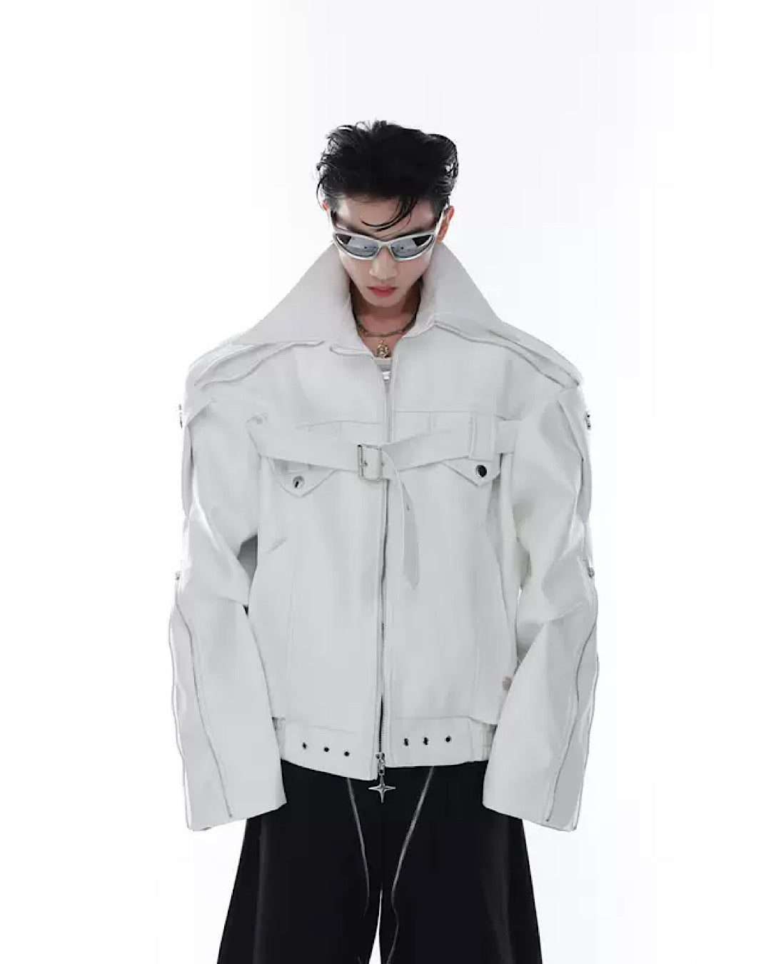 [Culture E] Pieced noble leather jacket CE0031