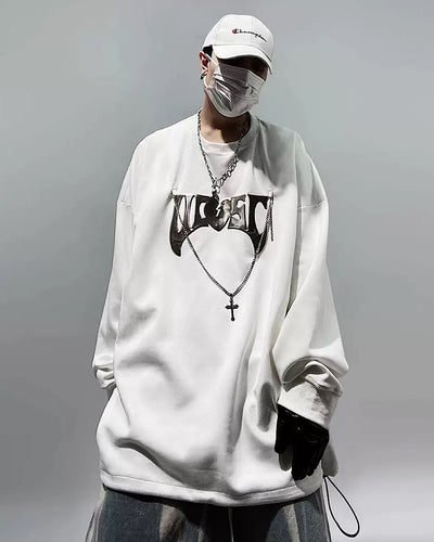 【UUCSCC】Silver Initial Logoyusra Sweatshirt US0021