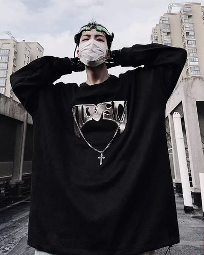 【UUCSCC】Silver Initial Logoyusra Sweatshirt US0021