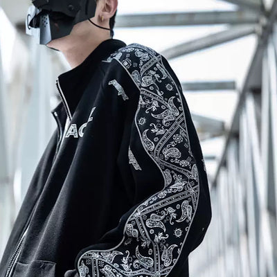 【XI】Ethnic pattern lined jacket XI0002
