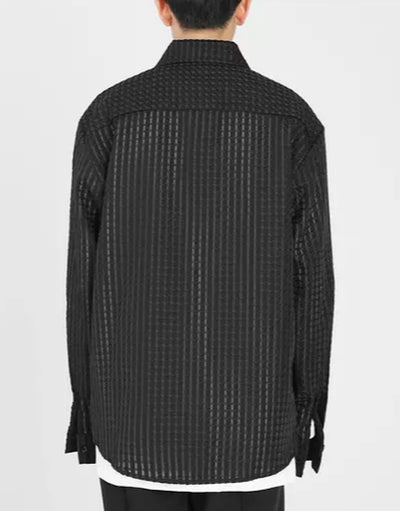 [BOB] Striped oozeless sheer shirt BO0004