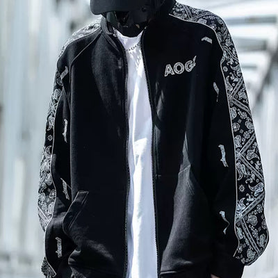 【XI】Ethnic pattern lined jacket XI0002