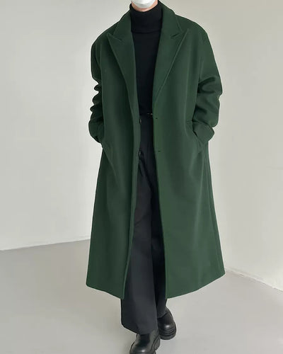 Loosestraight Simple Green Coat  HL2826