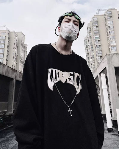 【UUCSCC】Silver Initial Logoyusra Sweatshirt US0021