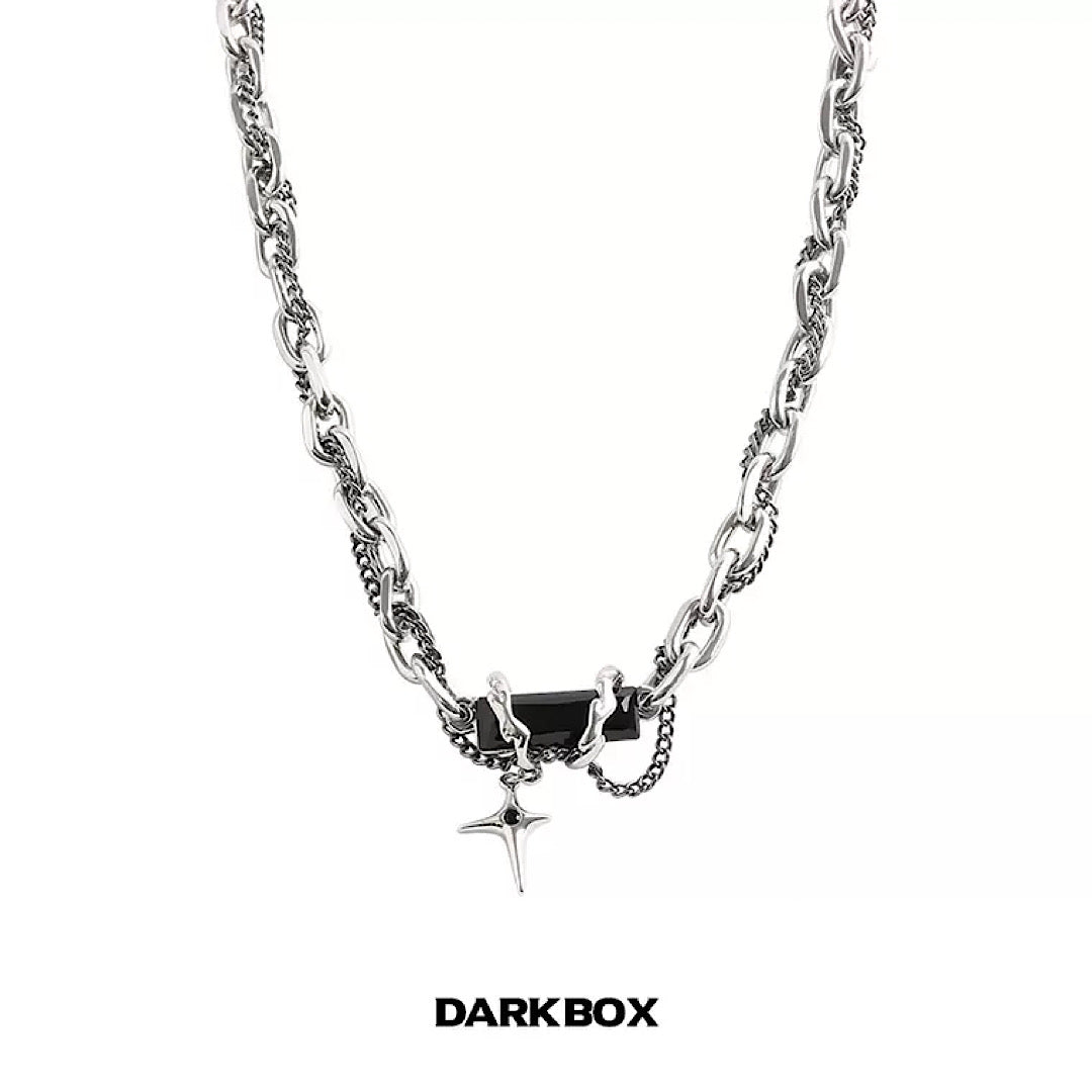 【DARKBOX】Chain Cross Move Necklace  DB0004